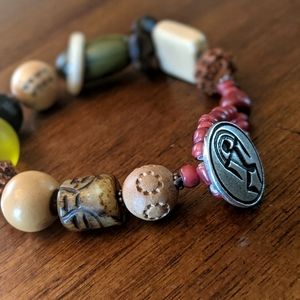 Earth tone beaded bracelet